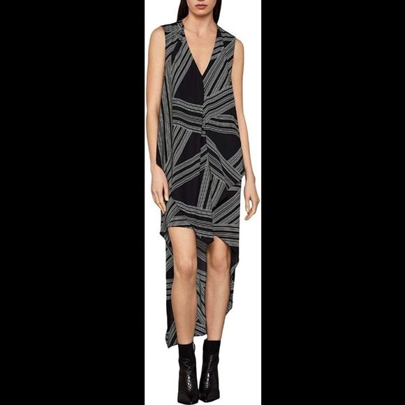 BCBGMaxAzria Black and White High Low Dress - Picture 6 of 8